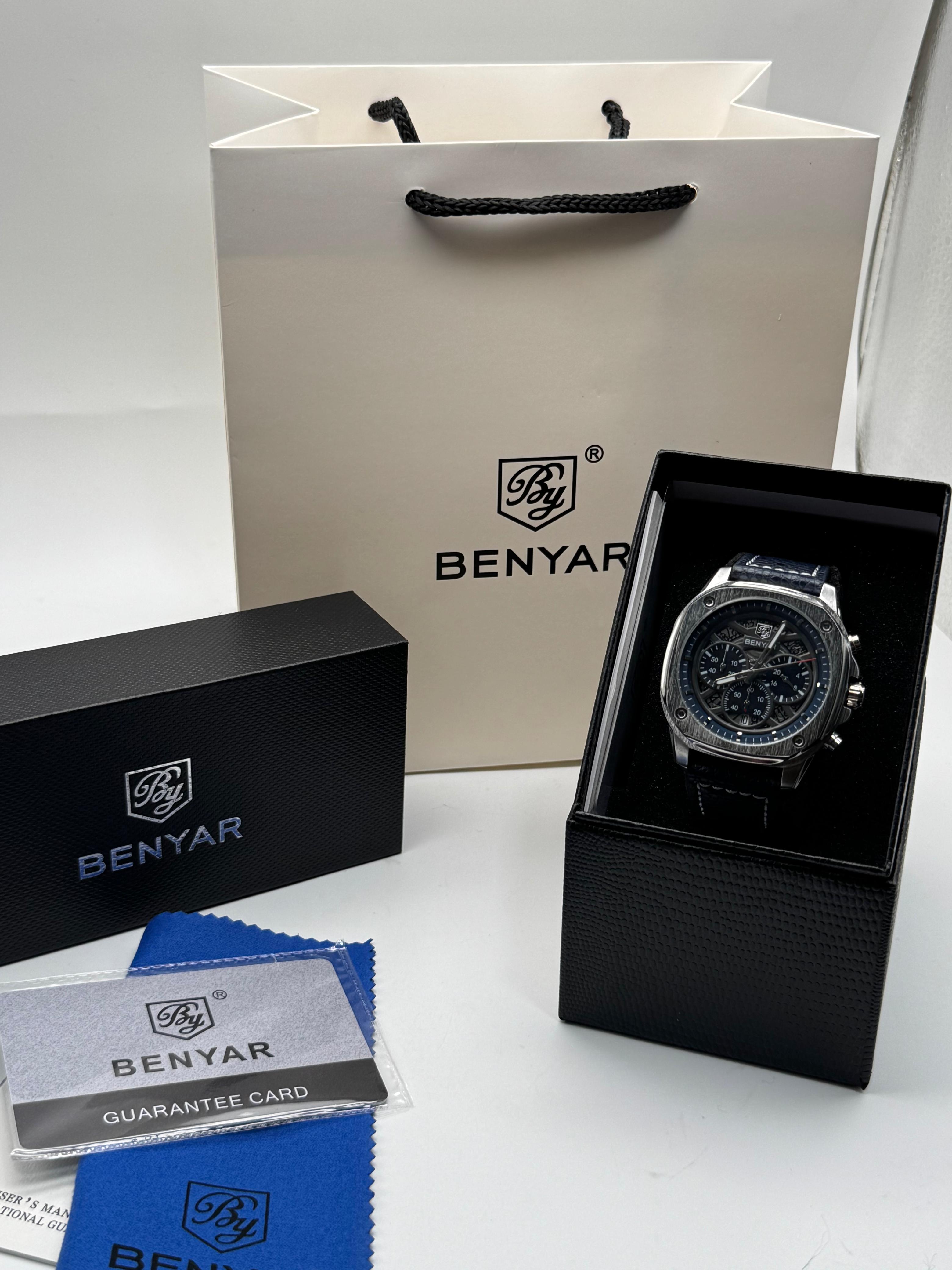 BENYAR Watch 5222 Versatile Elegance for Every Moment black silver